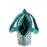 Wholesale quilted puffer bag checked gingham print padded body matching padded h