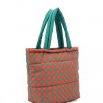 Wholesale quilted puffer bag checked gingham print padded body matching padded h