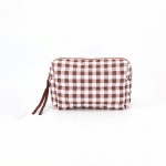 Wholesale quilted puffer bag checked gingham print padded body matching padded h