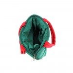 Wholesale quilted puffer bag padded body embroidered holiday script holly Sold p