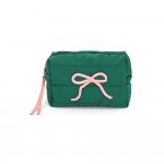 Wholesale quilted puffer bag padded body applique bow across front Sold padded t