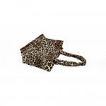Wholesale leopard Print Puffer Quilted Tote Bag Internal Open Pocket Internal Zi
