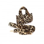 Wholesale leopard Print Mini Satchel Bag dual top handles removable shoulder str