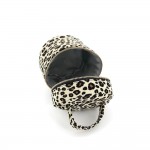 Wholesale leopard Print Bucket Bag structured drawstring silhouette top handle d