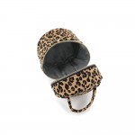 Wholesale leopard Print Bucket Bag structured drawstring silhouette top handle d