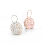 Wholesale tweed ball bag matching round top handle hidden zip closure Rounded do