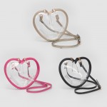 Wholesale clear Heart Crossbody Bag Vegan Leather Trim Full Zip Closure Detachab