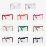 Wholesale clear Wristlet Vegan Leather Trim Full Zip Closure One Internal Card H