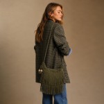 Wholesale do Everything Love Suede Fringe Crossbody Bag Wooden Ball Tassel Full