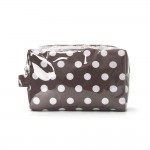Clear Coat Polka Dot Pouch 

- Full Zip Closure
- Lined Body 
- Side Handle 
- Approximately 8" L X 5" T X 3.5" D