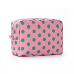 Wholesale nylon Polka Dot Pouch Full Zip Closure Lined Body L T D