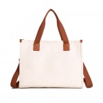 Wholesale canvas Tote Bag Full Zip Closure Internal Pocket Removeable Crossbody