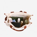 Wholesale canvas Tote Bag Full Zip Closure Internal Pocket Removeable Crossbody