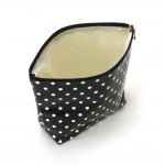 Wholesale polka Dot Makeup Bag glossy finish wipes clean seconds roomy zip top p