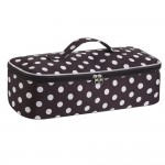 Wholesale structured travel cosmetic case full zip lid top carry handle wipe cle