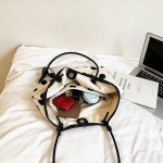 Wholesale polka Dot Tote Bag roomy interior sturdy shoulder handles matching pou