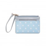 Wholesale polka Dot Wristlet Card Wallet glossy dot print front quick access car