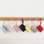 Wholesale polka Dot Wristlet Card Wallet glossy dot print front quick access car