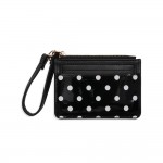 Wholesale polka Dot Wristlet Card Wallet glossy dot print front quick access car