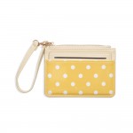 Wholesale polka Dot Wristlet Card Wallet glossy dot print front quick access car