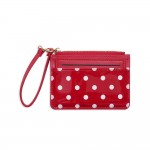 Wholesale polka Dot Wristlet Card Wallet glossy dot print front quick access car
