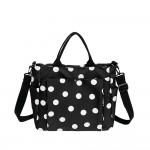 Wholesale polka Dot Nylon Crossbody Tote dual top handles adjustable shoulder st