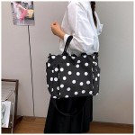 Wholesale polka Dot Nylon Crossbody Tote dual top handles adjustable shoulder st
