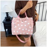 Wholesale polka Dot Nylon Crossbody Tote dual top handles adjustable shoulder st