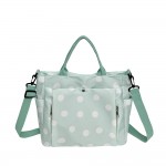 Wholesale polka Dot Nylon Crossbody Tote dual top handles adjustable shoulder st
