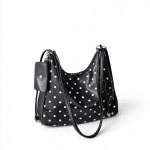 Wholesale polka Dot Convertible Hobo Backpack soft faux leather slouchy silhouet