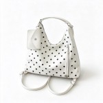 Wholesale polka Dot Convertible Hobo Backpack soft faux leather slouchy silhouet