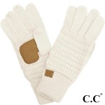 Wholesale c C G Solid Ribbed Smart Touch Gloves Touchscreen Compatible One fits