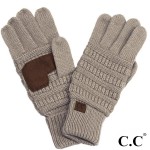 Wholesale c C G Solid Ribbed Smart Touch Gloves Touchscreen Compatible One fits