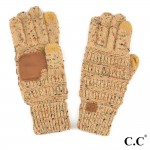 Wholesale c C G Ribbed confetti knit glove Acrylic One fits most