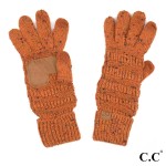 Wholesale c C G Ribbed confetti knit glove Acrylic One fits most