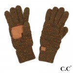 Wholesale c C G Ribbed confetti knit glove Acrylic One fits most