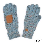 Wholesale c C G Ribbed confetti knit glove Acrylic One fits most