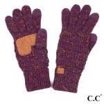 Wholesale c C G Ribbed confetti knit glove Acrylic One fits most