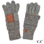 Wholesale c C G Ribbed confetti knit glove Acrylic One fits most