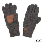 Wholesale c C G Ribbed confetti knit glove Acrylic One fits most