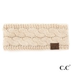 C.C HW-20
Solid Cable Knit Headwrap.
- 100% Acrylic
- One size fits most