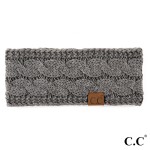 C.C HW-20
Solid Cable Knit Headwrap.

- 100% Acrylic
- One size fits most