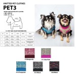 Wholesale c C PET Multi colored cable knitted pet sweater Pack Breakdown pcs pac