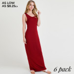 Wholesale solid color full sleeveless maxi dress Pack Breakdown pcs pack S M L C