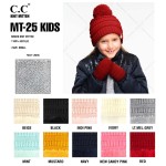 C.C MT-25 KIDS
Kids Ribbed Knit Sherpa Cuff Mitten

- One size fits most 
- 100% Acrylic