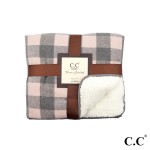 Wholesale c C BL Buffalo check throw blanket sherpa fabric Polyester W L