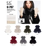 Wholesale c C G Cable knit smart touch gloves fuzzy lining Acrylic One fits most