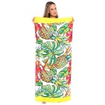 Wholesale multicolor Tropical Beach Towel Drawstring Bag All One Unfold bag use