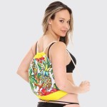 Wholesale multicolor Tropical Beach Towel Drawstring Bag All One Unfold bag use