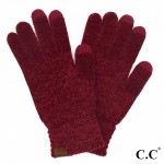 Wholesale c C G Solid Chenille Knit Smart Touch Gloves Touchscreen Compatible On